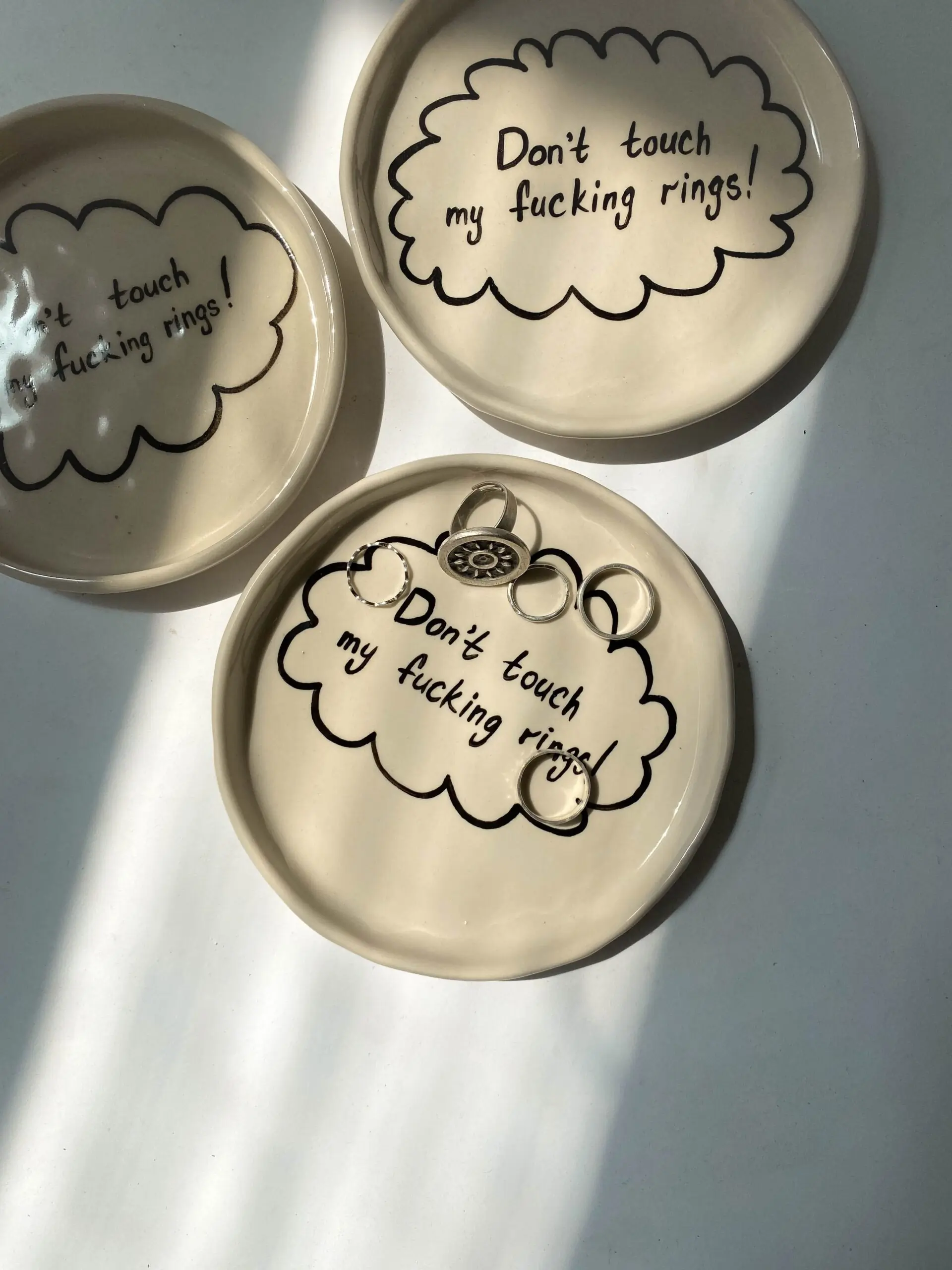 Moroz ceramics Тарелочка «My fucking rings», арт. T3MFR167MZ