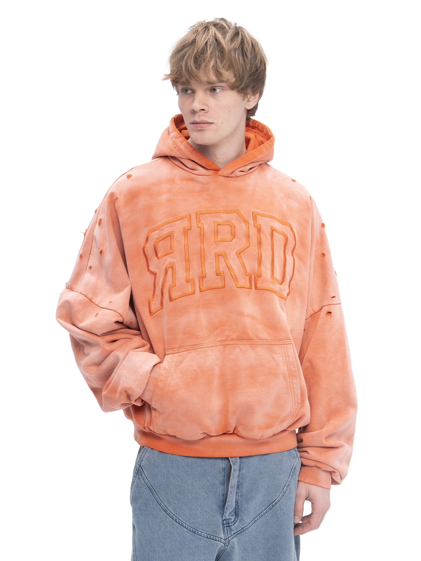 ABC DOUBLE SKIN HOODIE ЯRD (ORANGE) - ДВУХСЛОЙНОЕ ХУДИ ЯRD, арт. 00-444