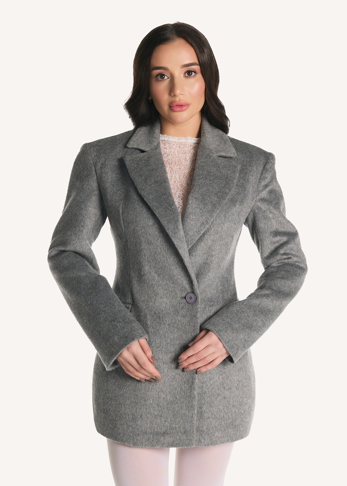 ALÁBEL Пальто TOUCH gray, арт. OUM0015/01