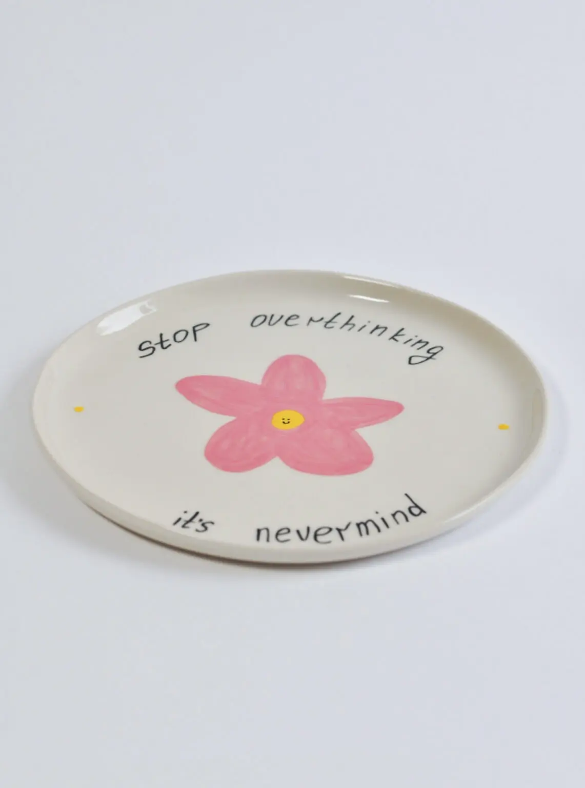 Moroz ceramics Большая тарелка «Stop overthinking», арт. T2BSK230MZ