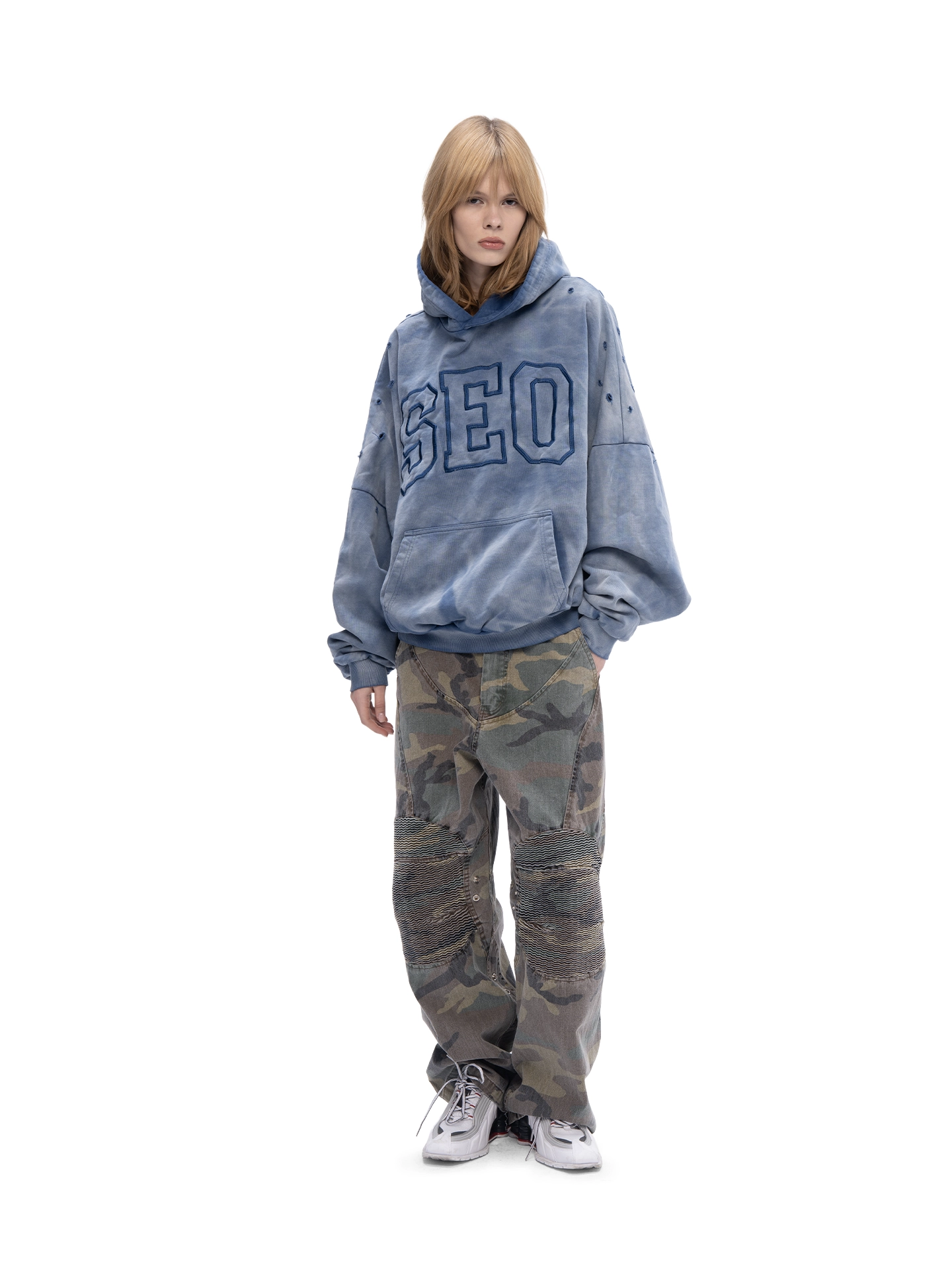 ABC DOUBLE SKIN HOODIE SEO (DIRTY BLUE) - ДВУХСЛОЙНОЕ ХУДИ SEO, арт. 00-449
