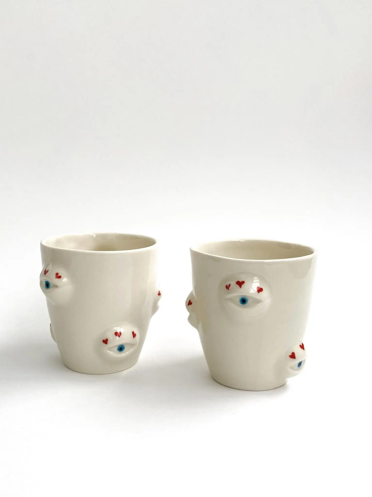 Moroz ceramics Маленький стакан «Eyes» с сердечками, арт. S1SGM246MZ