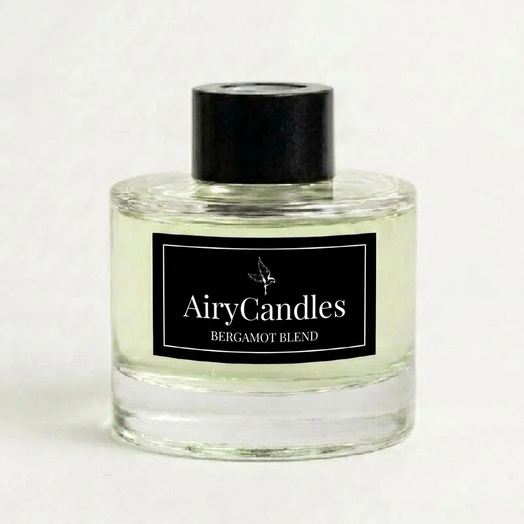 AIRY CANDLES Ароматический диффузор с палочками из микрофибры, арт. BergamotD140
