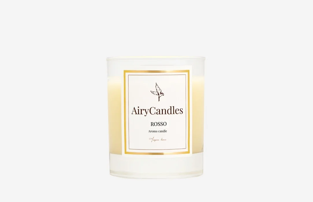 AIRY CANDLES Свеча ароматическая с деревянным фитилем, арт. Rosso300