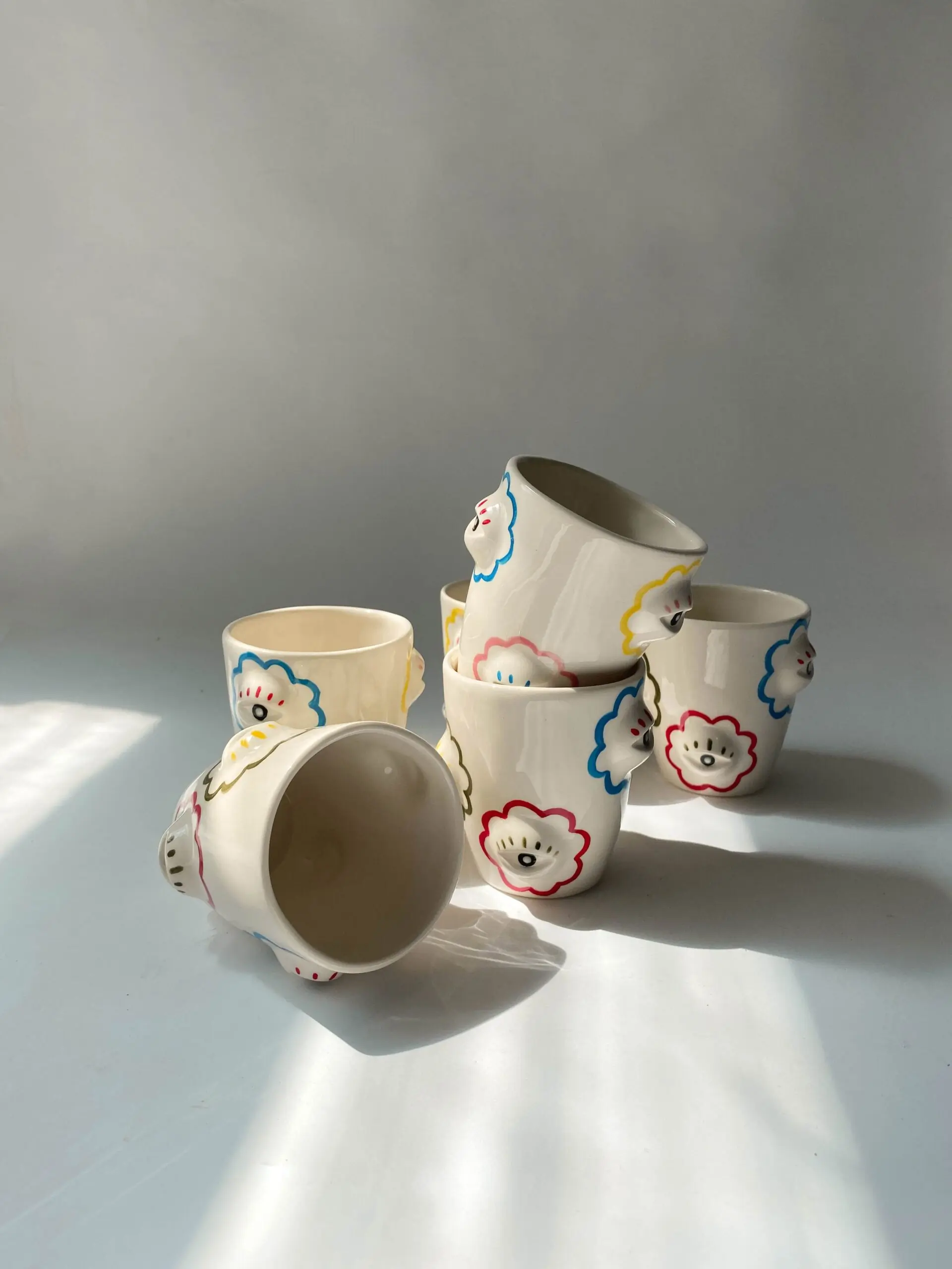 Moroz ceramics Маленький стакан «Eyes» с цветочками, арт. S1TCG166MZ