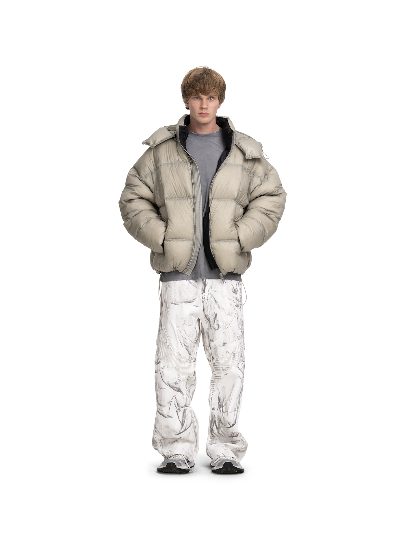 ABC DOWN JACKET MODULE (BEIGE-GREEN) - ПУХОВИК "МОДУЛЬ", арт. 00-308