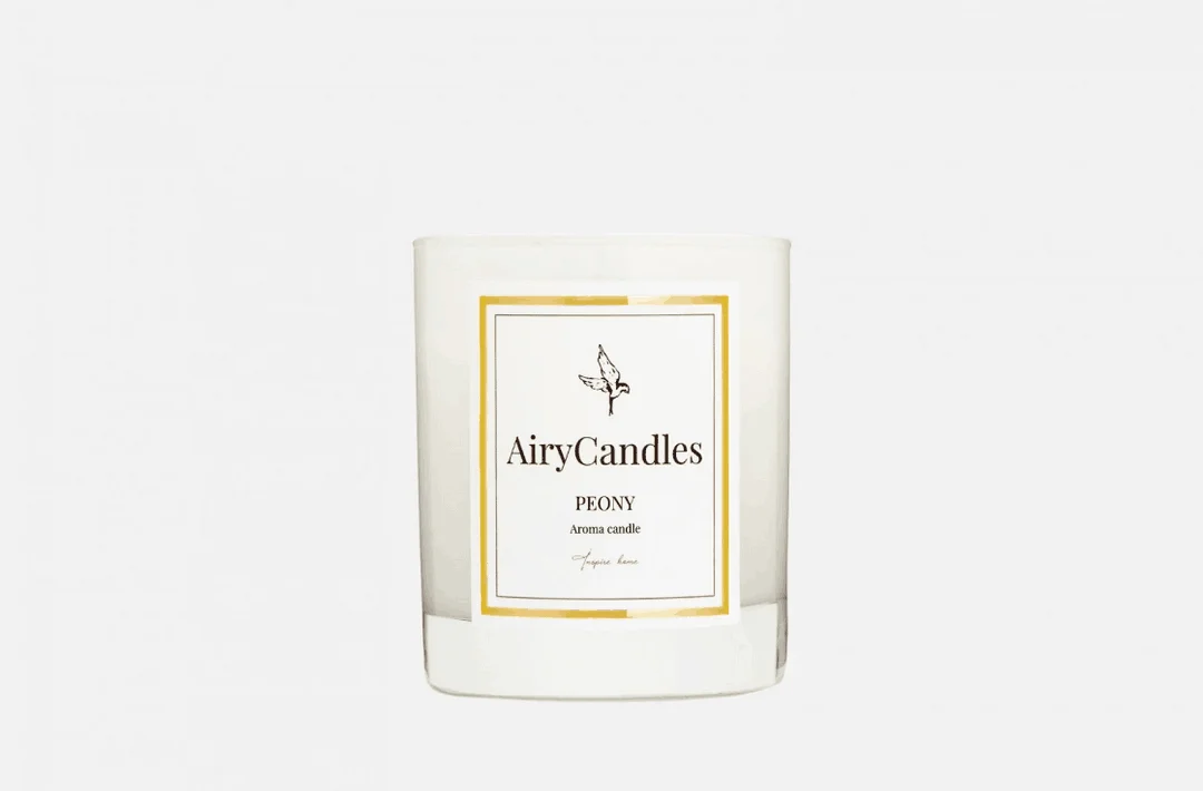 AIRY CANDLES Свеча ароматическая с деревянным фитилем, арт. Peony300