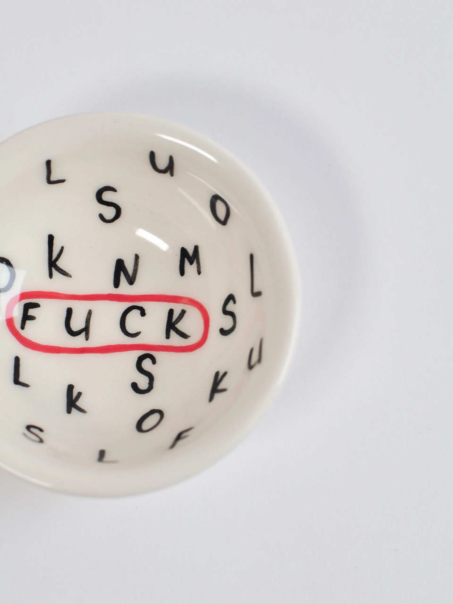 Moroz ceramics Соусник «Алфавит.Fuck», арт. M1E248MZ