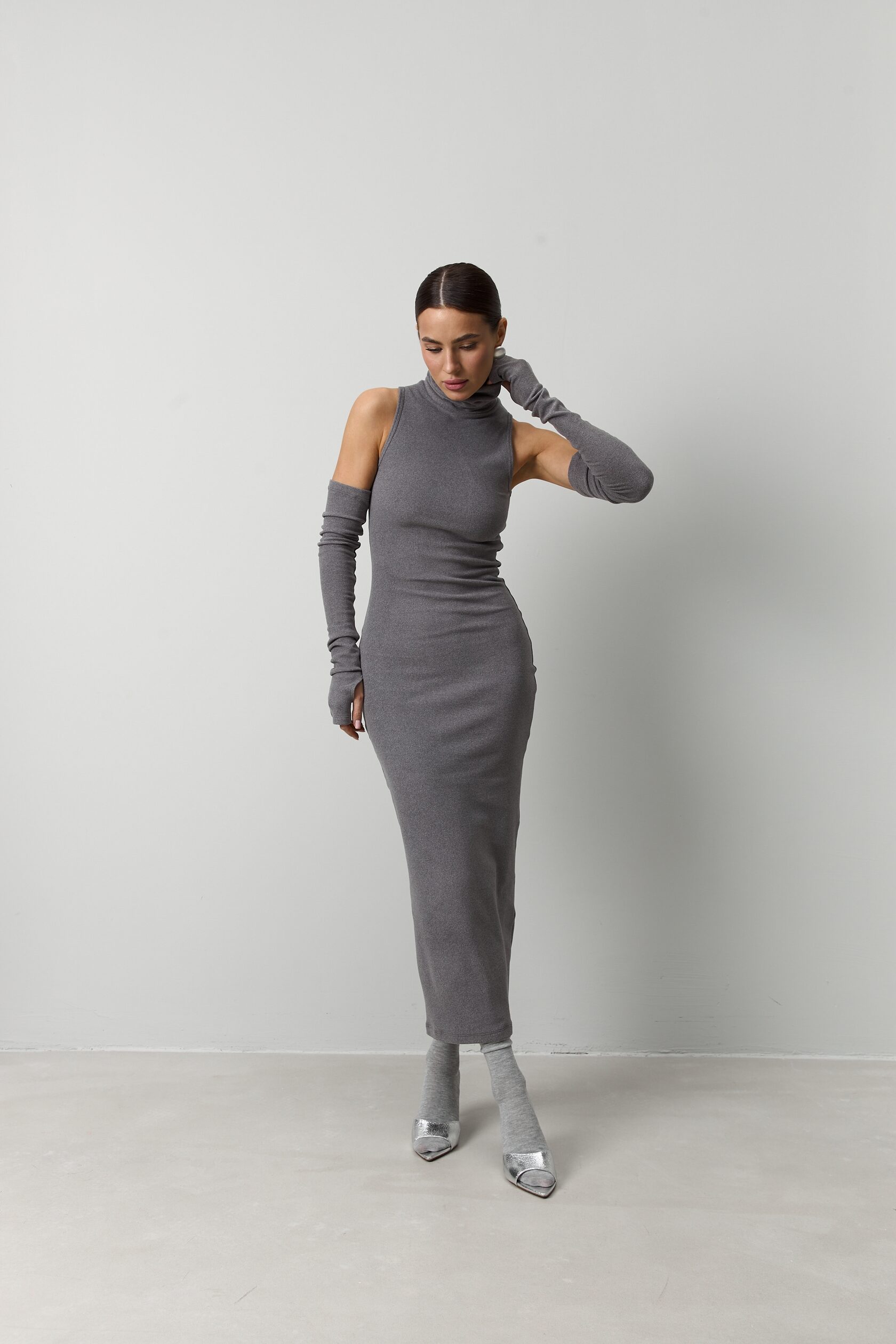 ELASTIC ПЛАТЬЕ COSH С ПЕРЧАТКАМИ МАКСИ, арт. ELA.COSH MAXI.SS25